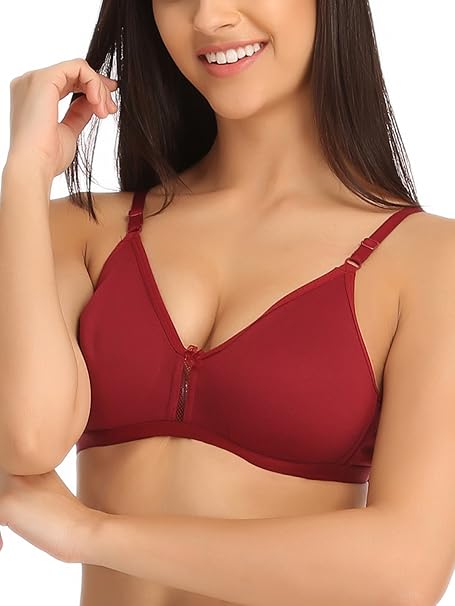 Clovia Cotton Comfort Padded Full-Coverage Bra for Women – Non-Wired Design
